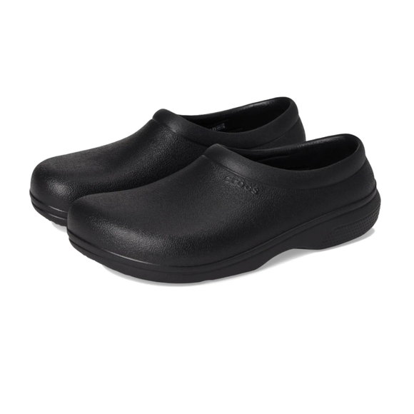 Skechers Other - Crocs On-The-Clock Work Slip-On Black Clogs Size 5-7
